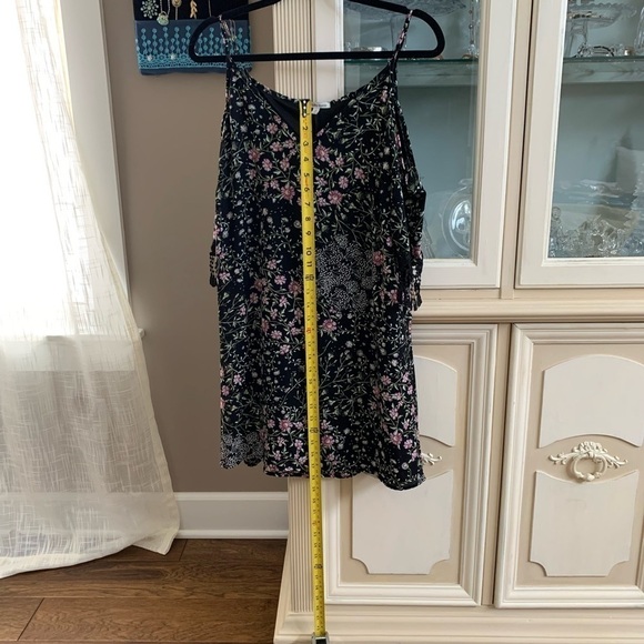 Charlotte Russe mini dress size M made in USA. Cold shoulder with strap lace - Picture 3 of 11